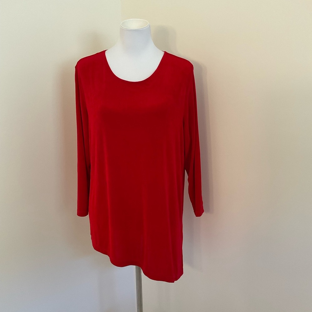 Citiknit Chic Red Women's Tunic Top